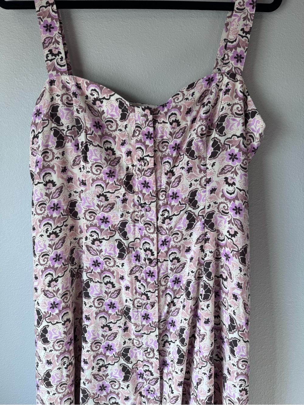 Z Supply Pink Floral Maxi Dress with Purple Accents - Picture 2 of 7